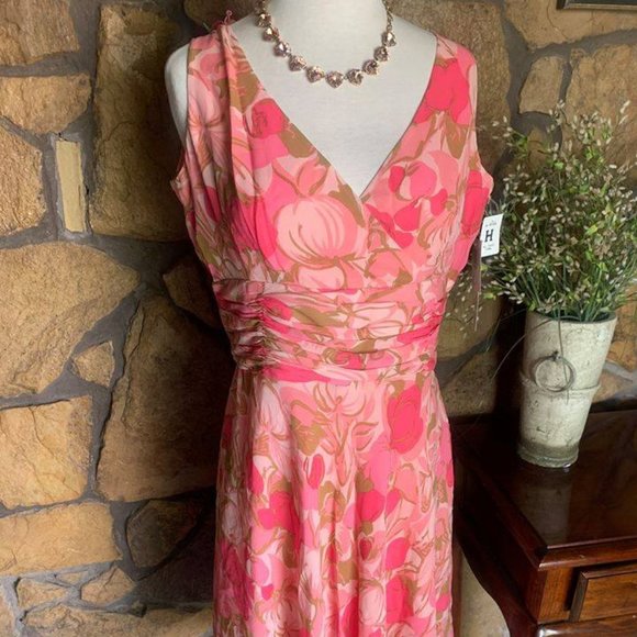 Maggy London Floral Dress - Size 12 - Picture 1 of 5